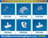 Channel Rail Sign Clips Plastic Sign Holders Clips